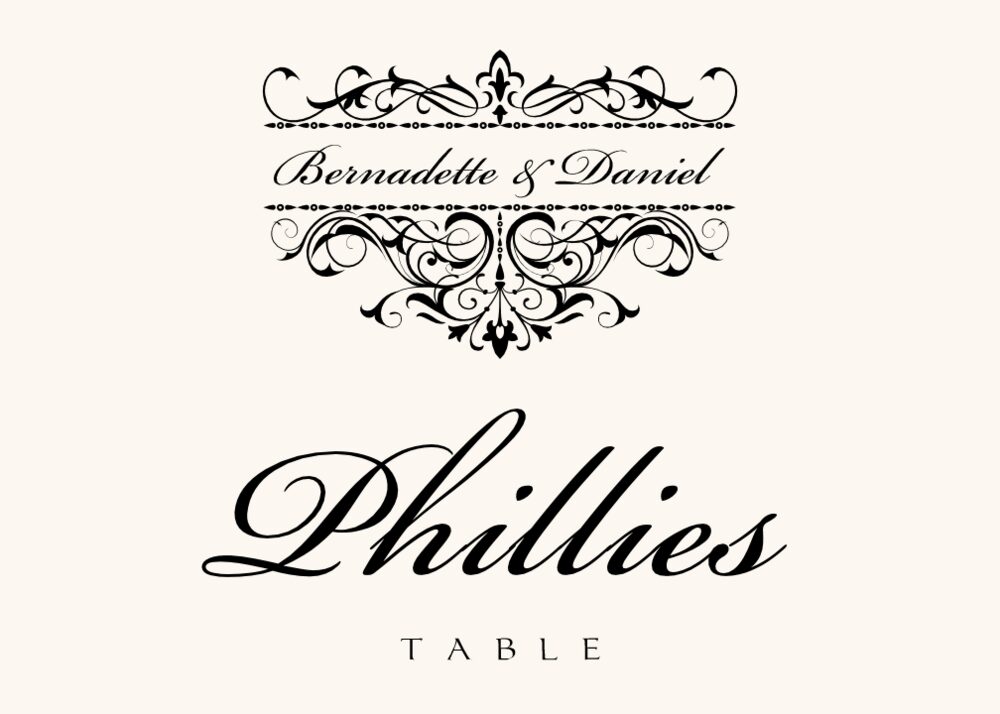 Contemporary, Classic, and Vintage Wedding Table Name Cards and Table